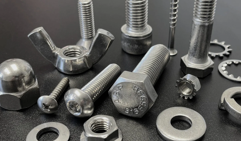 Assorted fasteners and hardware fittings
